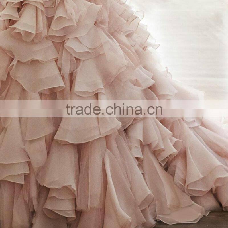 Embroidered Bridal Gowns Most Popular Design Ruffle Organza Bridal Gowns Designs