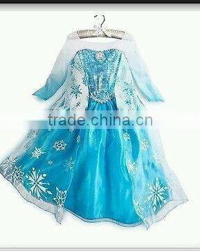Kids Girls Princess Dresses Frozen Anna Elsa dress party costume BC201