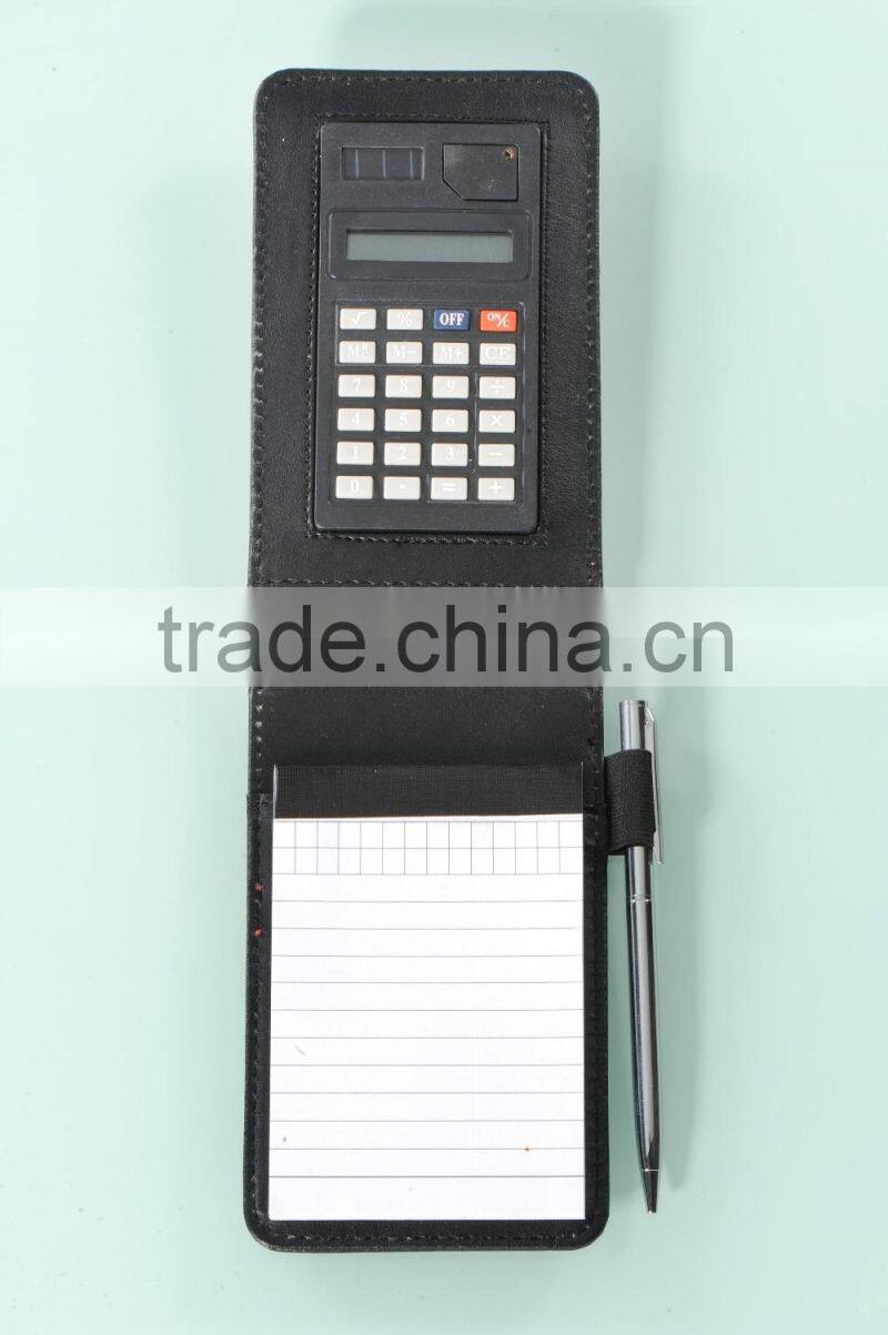 2016 PU notebook calculator with pen
