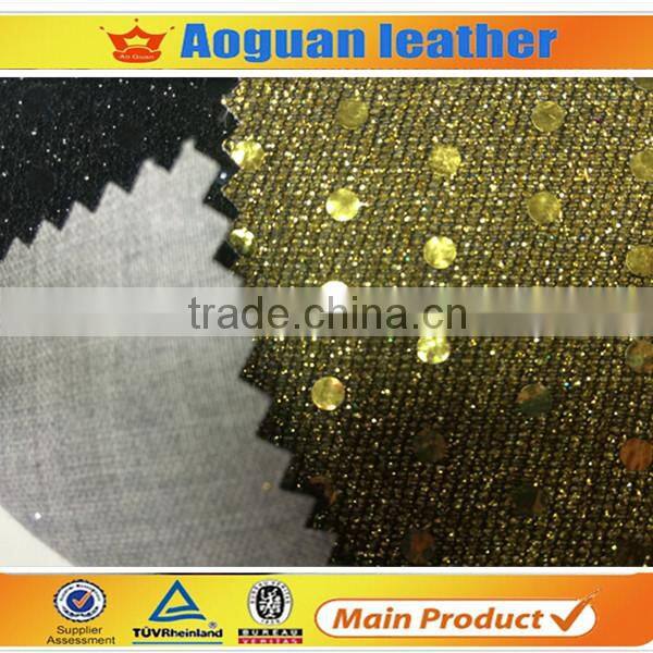 2016 new design ladies shoes material fashion shiny sequin glitter fabric for shoes women hot sell in india market T5795