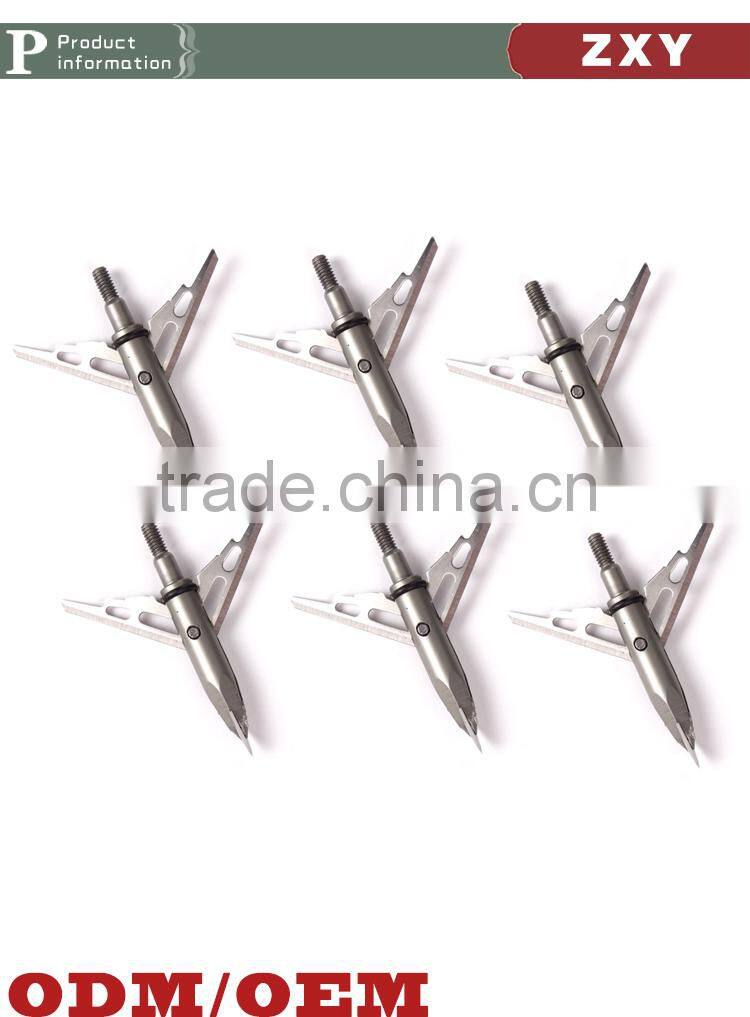 100 Grains Broadheads 2 Blade Stainless Steel for Archery Arrow