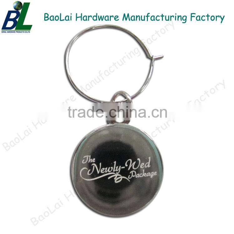 Rectangle enamel metal tag with ball chain for sell
