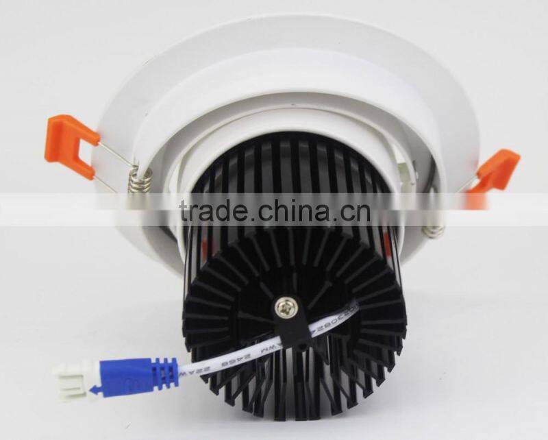 360 degrees rotatable light guide post 15/24 degrees Reflector Round Ceiling light 10w 20w 30w 40w