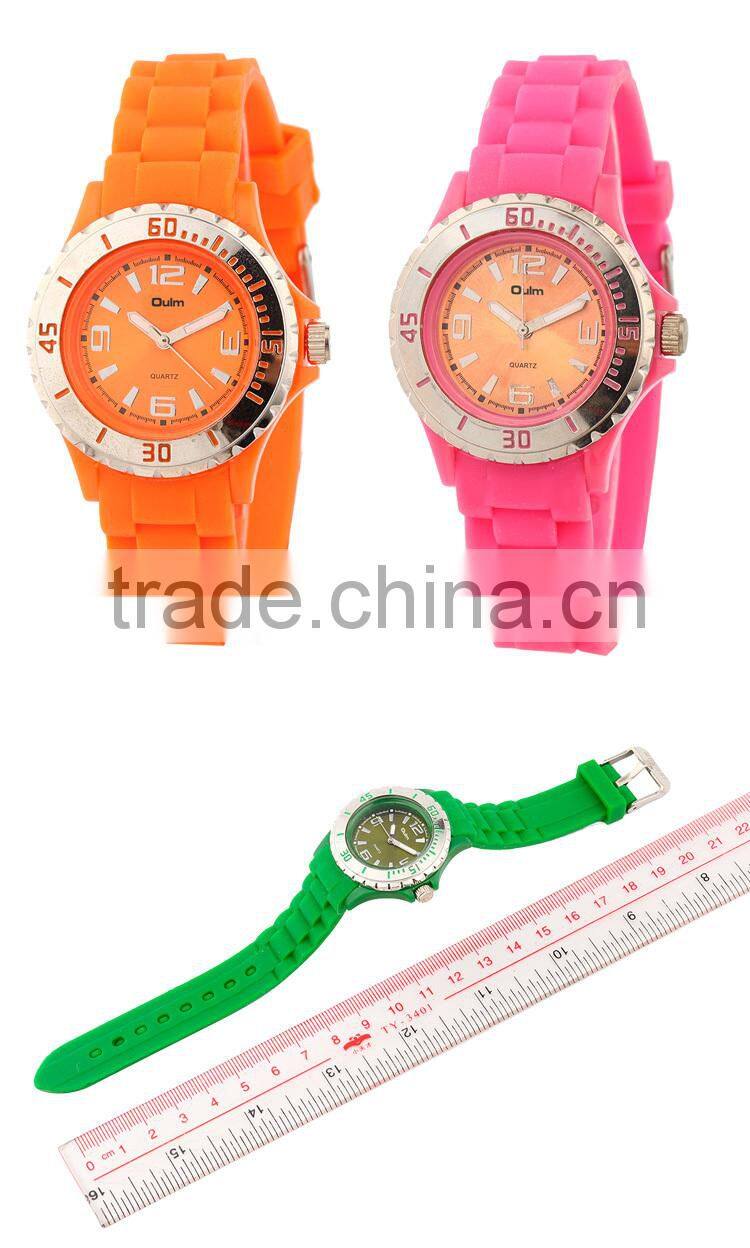 2015 oulm cheap watch, fancy kid watch, colorful childern watch wholesale
