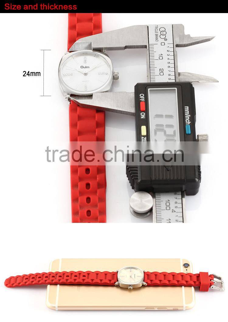 2015 oulm ultrathin ladies watch, ultrathin case watch, ultrathin silicon watch china supplier
