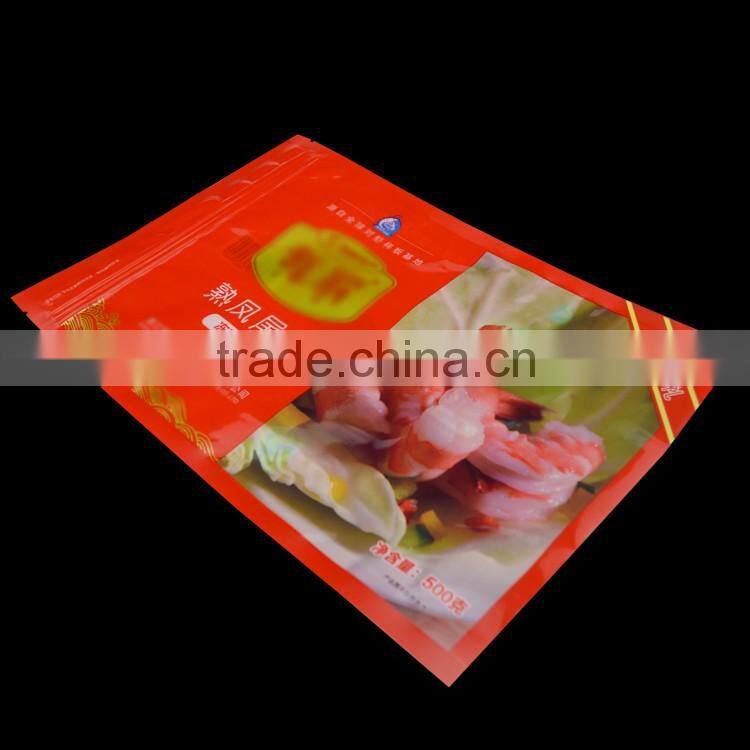 gravure printing food grade vacuum seal bags with zipper top
