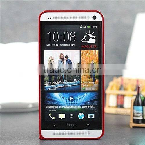 Ultra thin aluminum bumper mobile phone case for HTC one m7