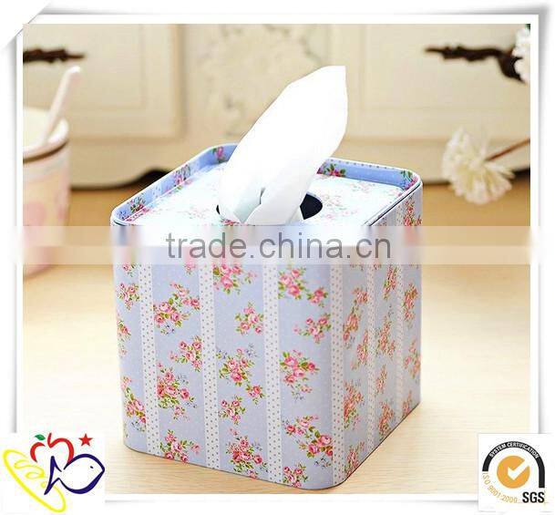 alibaba china supplier metal tissue box/square shape small metal tin boxes/silver tin box