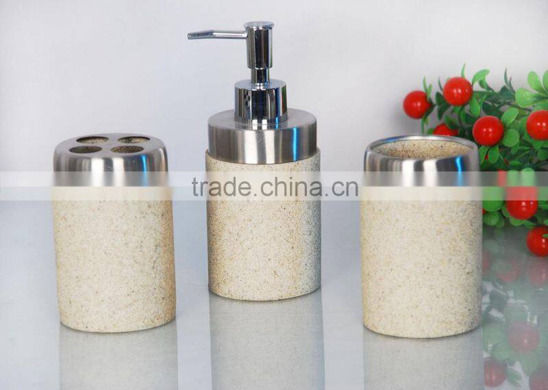 Stone Bathroom Accessories set/Tumbler/Soap dispenser/Soap dish/Toothbrush holder