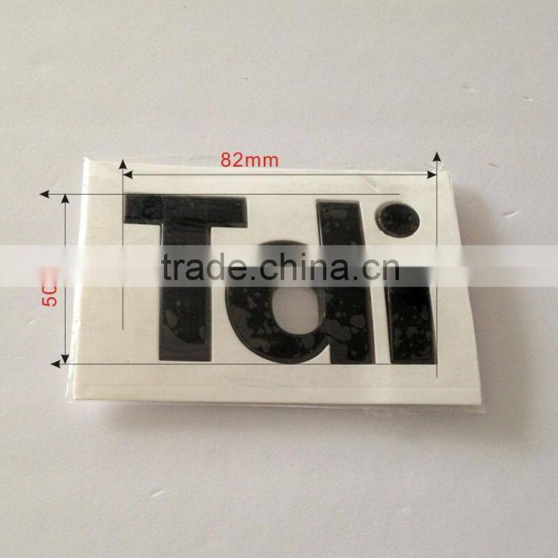 High quality 3D self-adhesive ABS plastic chrome letterings for cars
