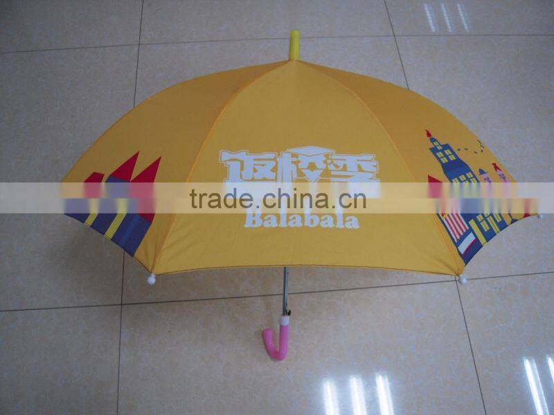 braned heat transfer printed kids stick umbrella