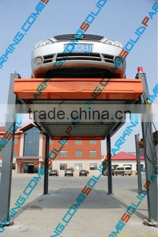 With the unique tire protect side beam design Car Hydraulic Four Post Parking System