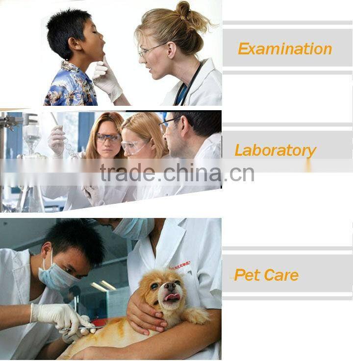 Hot sales medical disposable natural latex examination gloves powder/powder free latex glove from Malaysia