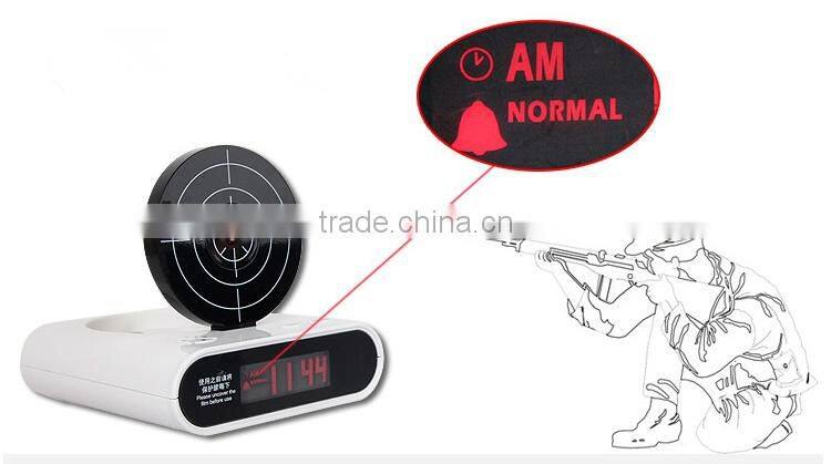 Hot-selling Decorative Shooting Target Gun Alarm Clock