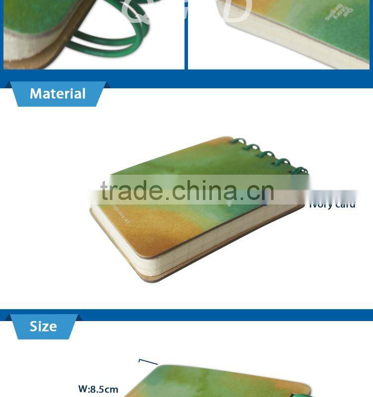 cute mini kraft card material cover spiral note