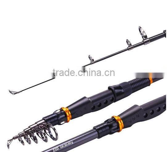 Spinning Telescopic Fishing Rod Graphite Carbon Fiber Travel Portable Super Hard Fishing Pole for Boat Saltwater and Freshwater