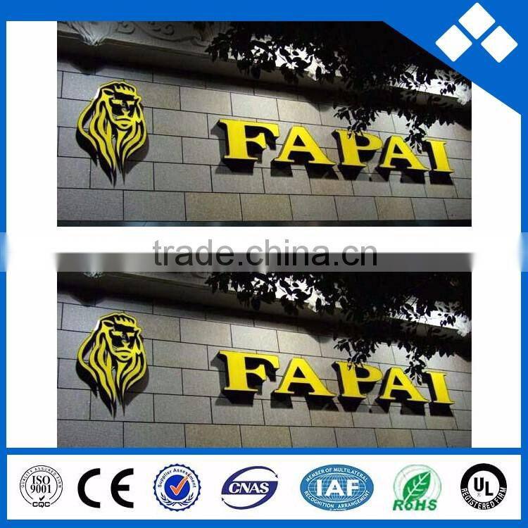 2015 waterproof large hot sales used outdoor illuminated signage acrylic led sign