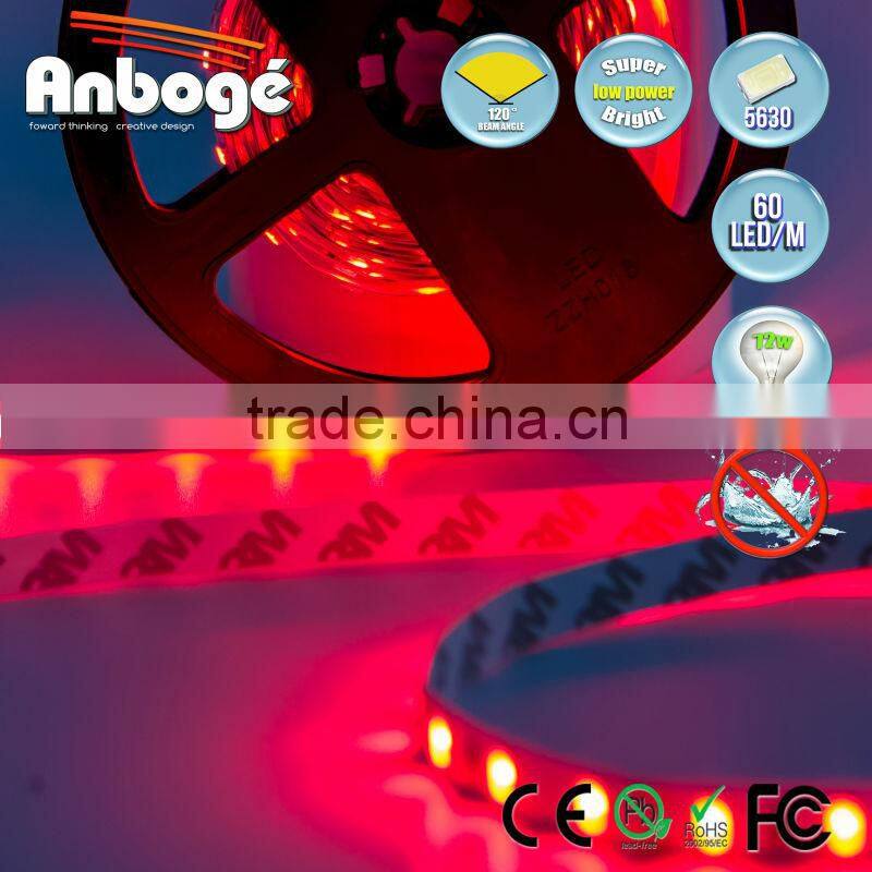 12V 5630 SMD flexible LED strip light 60 LED/M IP20 RED