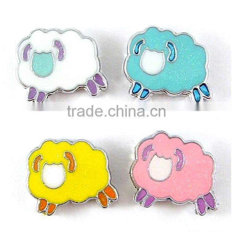 Wholesale Enamel Alloy Capricorn 8mm Slide Charms Animal Shaped Jewelry
