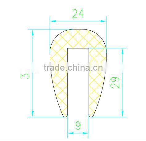 custom protection rubber edge trim seal made in china