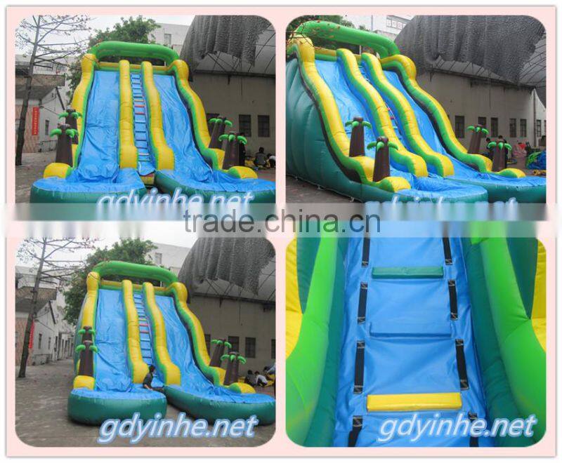 Hot sale kids inflatable water slide with pool