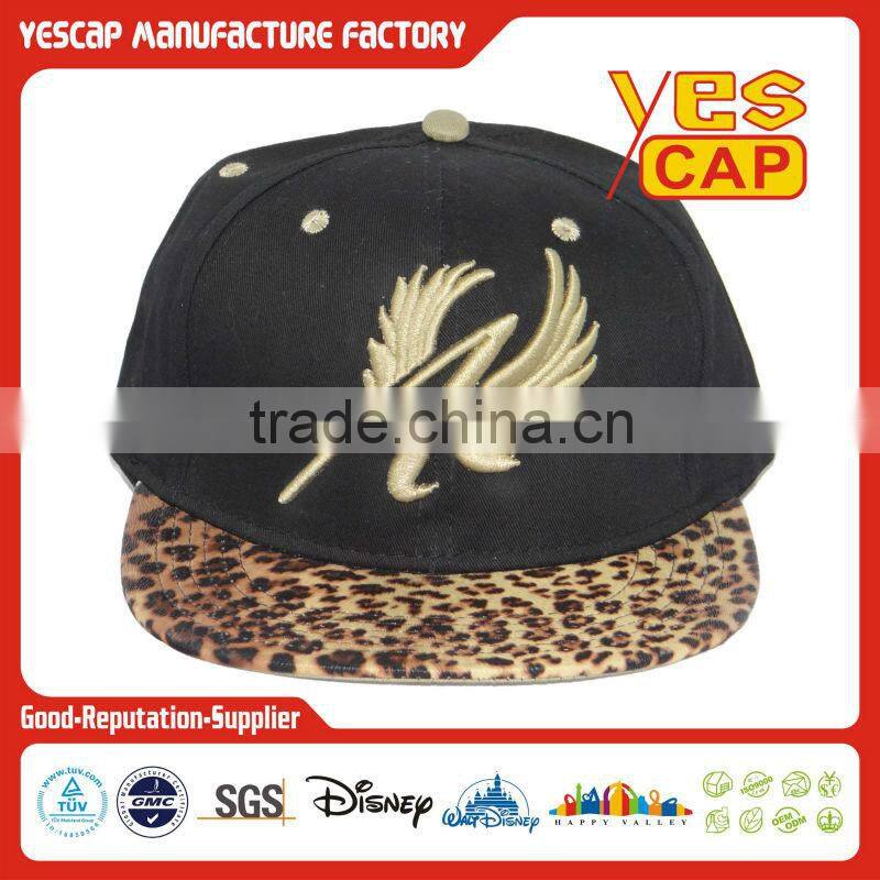 embroidery flat bill snapback hats