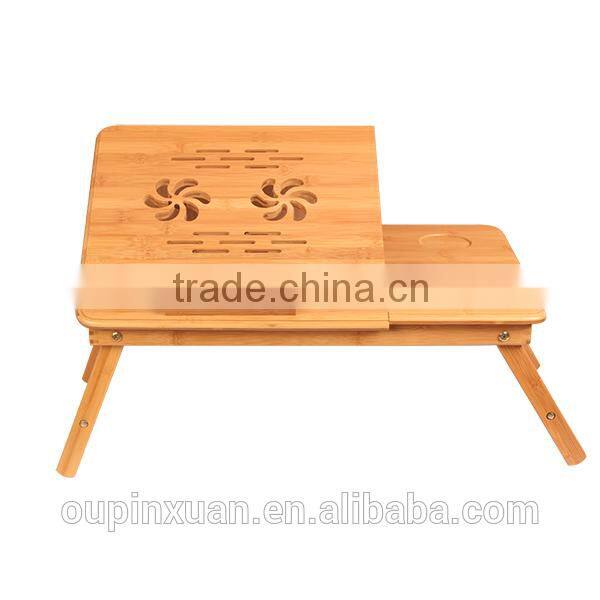 2014 newest factory supplier new portable folding bamboo laptop table ,notebook table.