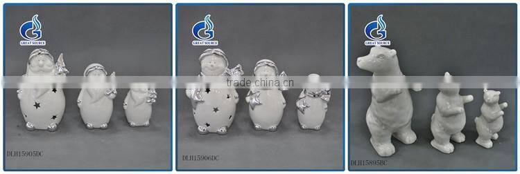 artificial various designs of ceramic christmas decoration,ceramic santa claus
