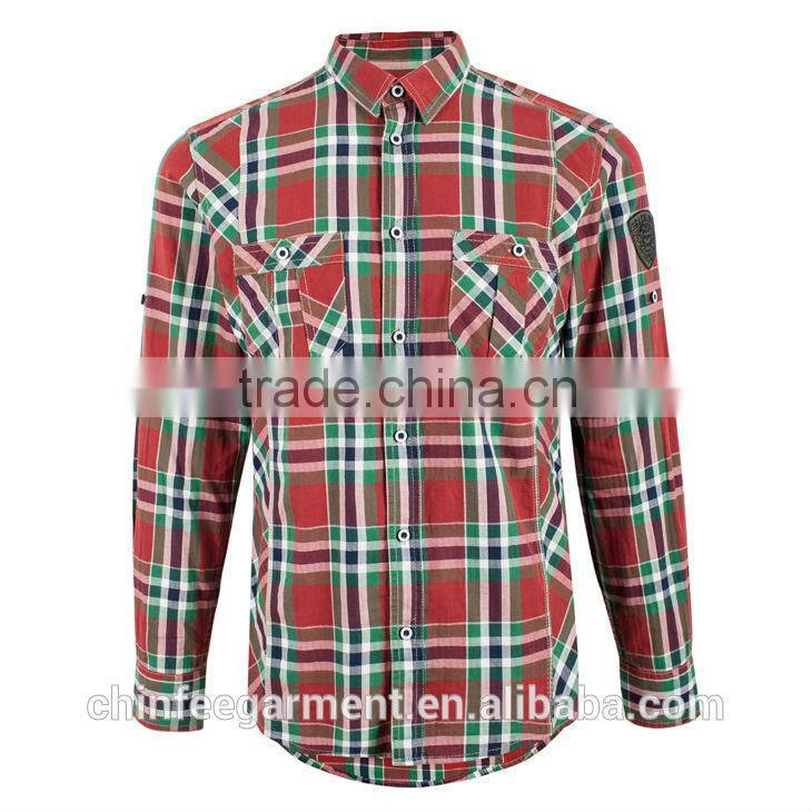 Fashion New Cotton Plaid Shirts Mens Checked Shirts
