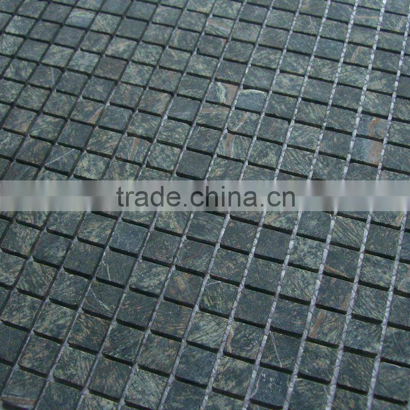 Rainforest Green Stone Mosaic Wall Tile Hall Decoration Material