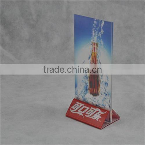 3 sided clear acrylic menu holder,acrylic menu stand,acrylic a5 menu stand factory price