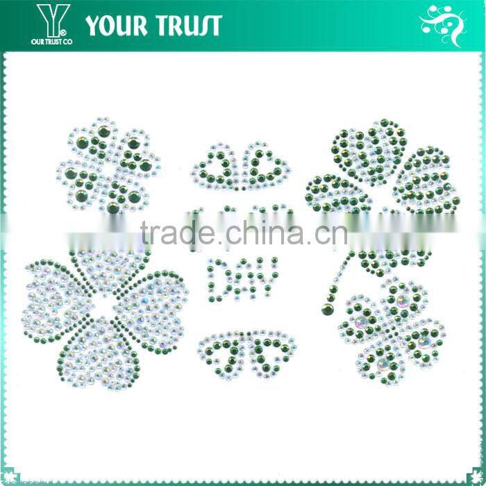 Silver Aggressive Flying Eagle Hot Fix Motif Iron On Rhinestone Transfer