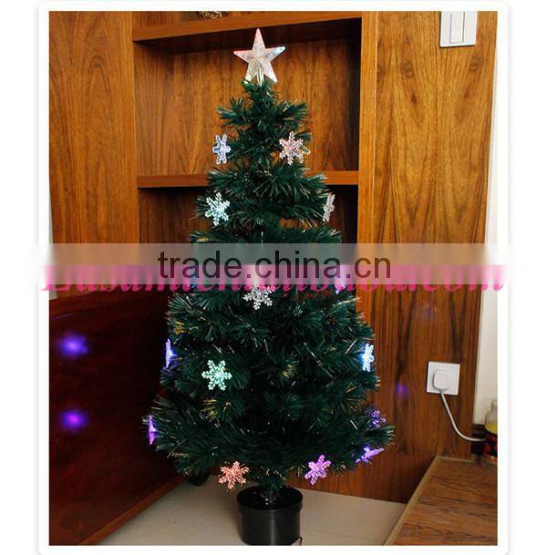 2015 artificial christmas tree,LED snowflake light christmas tree