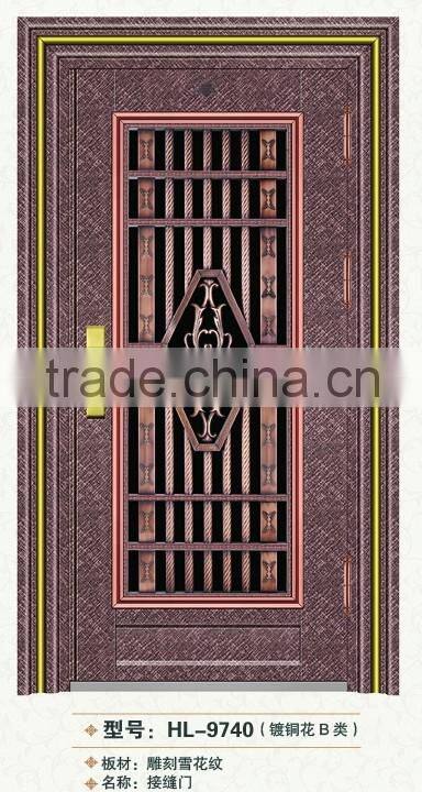 Mordern house used stainless steel exterior front door designs seam door