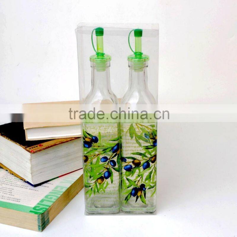 High quality decorative kitchen oil and vinegar bottles