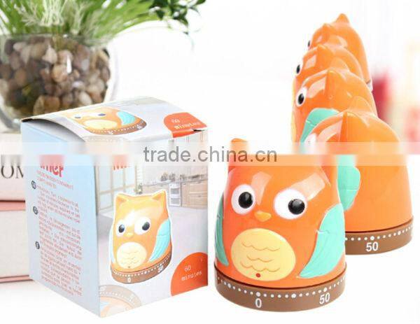 Owl design No battery Mechanical Kitchen Countdown Timer