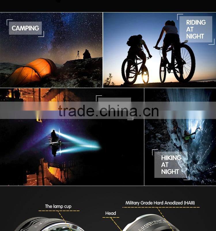 Luckysun powerful XML L2 1000 lumen Bike light headlamp Head front Lights