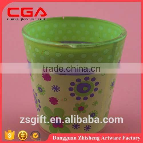 Chinese factory produce colorful fashion glass candle holders for home decoration