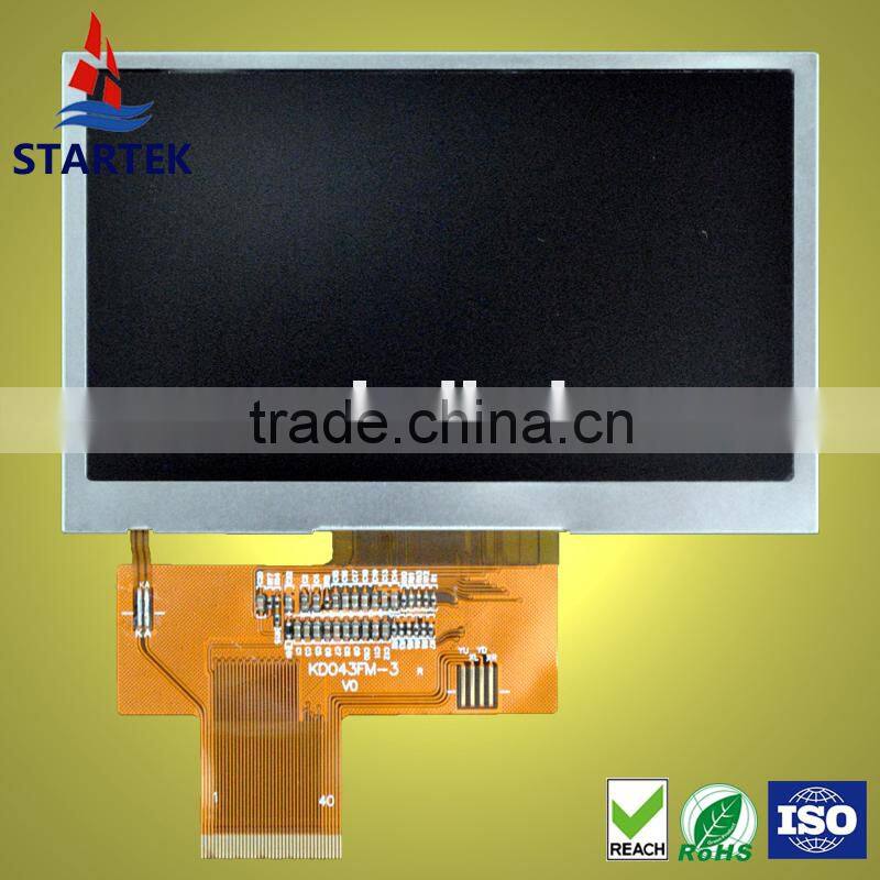 4.3 inch TFT LCD 480*272 full viewing angle with 8/16/18/24 bit RGB interface