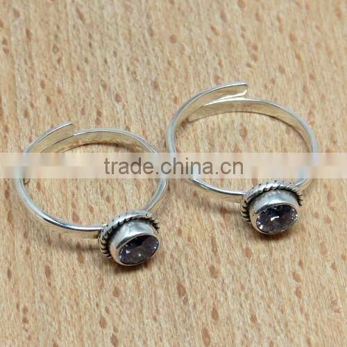 Outstanding !! Green CZ 925 Sterling Silver Toe Ring, Indian Fashion Silver Jewelry, Beautiful Silver Jewelry