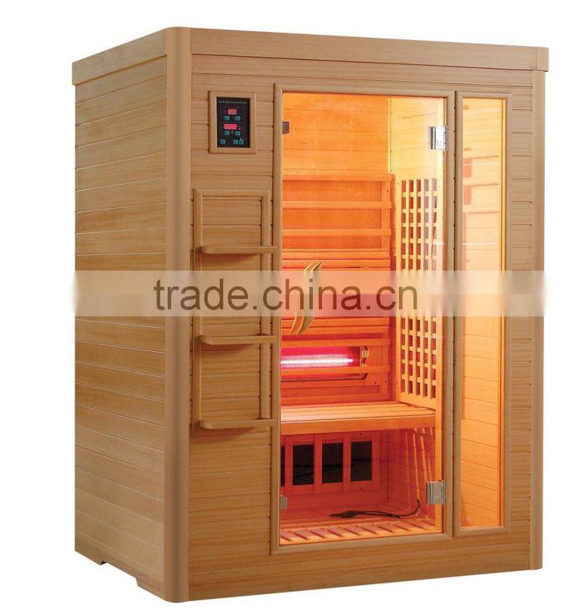 New 3 Person Infrared Sauna - 6 Heaters - Color Therapy Edition