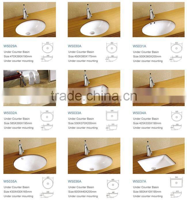 Small ceramic rect sink unser counder wash baisin