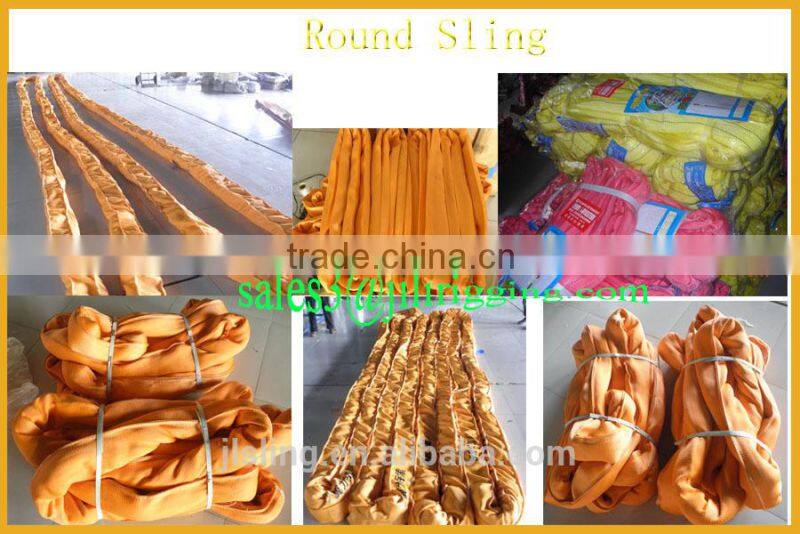 Endless polyester lifting lashing round sling cover approved with EN 1492-2