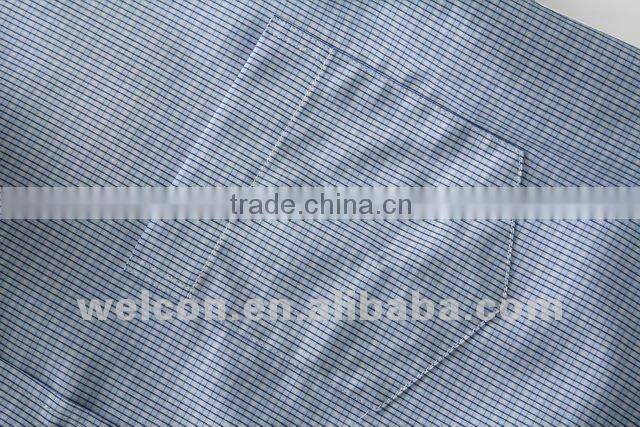 long sleeve 2012 blue plaid slim fit 100% cotton Casual style business dress latest brand design fashion men shirt custom