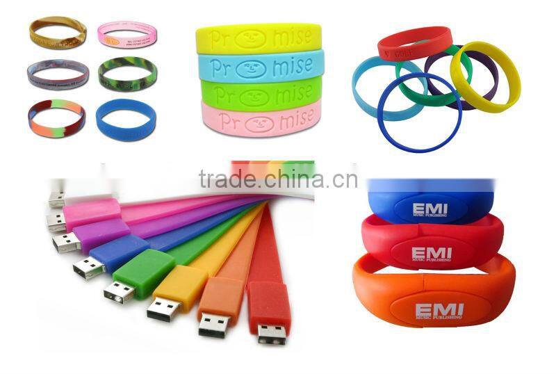1-64GB hot sale unique fashion silicone USB bracelet