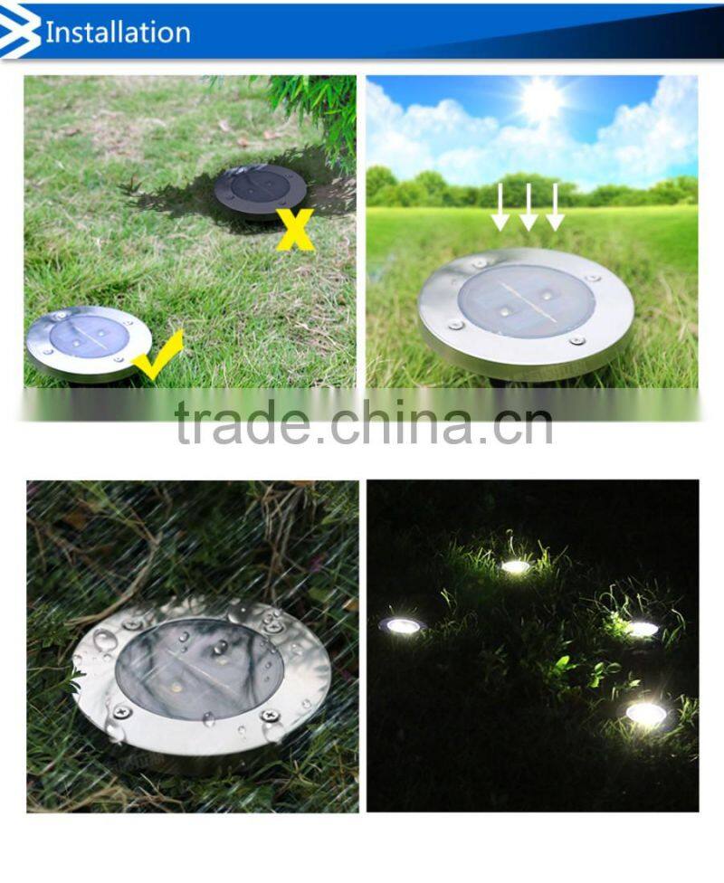 Insert Type Garden Pathway Underground Light LED Solar Lawn Lamp