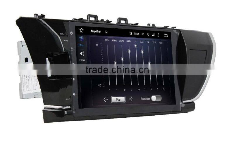 Support original car rear camera and amplifier and USB android 5.1.1 car stereo system for 10.1" COROLLA 2014-2015 Left