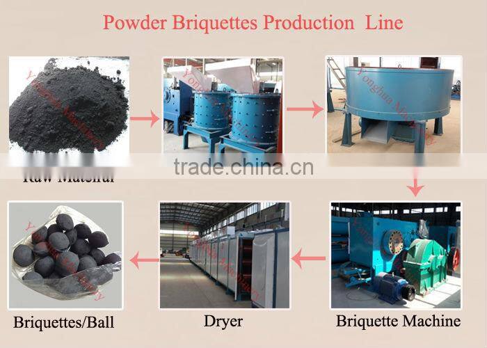 50mm output briquettes coal briquette machine
