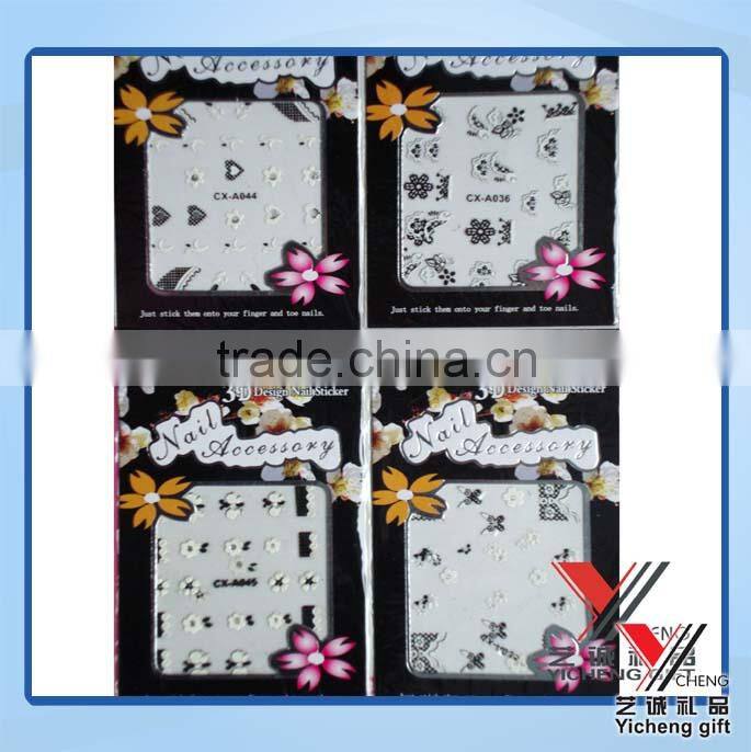 high quality customer design paper nail sticker