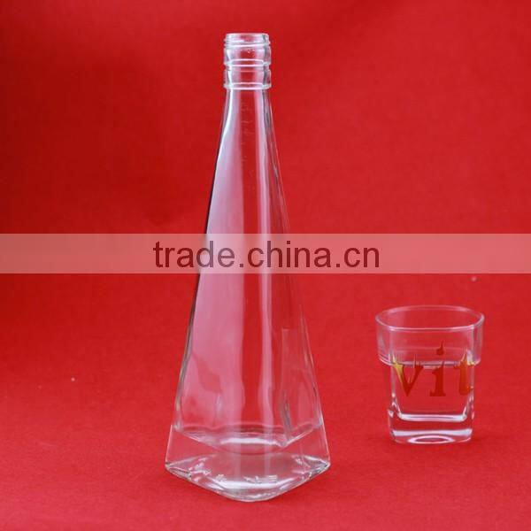 Gun shape bottles empty wine bottles 500ml Martelle bottles